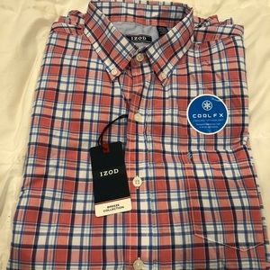 IZOD short sleeve button down Size L NWT